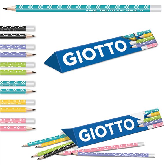 Matite Giotto Soft Pencil HB in fantasie assortite