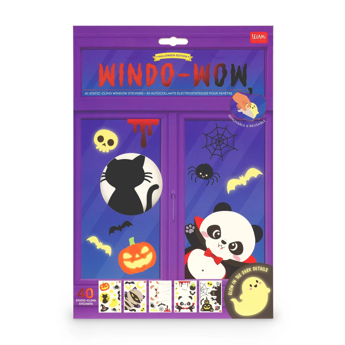 Set di 40 Adesivi Elettrostatici per Finestra - Windo-Wow
