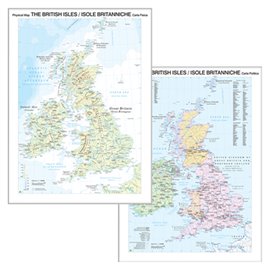 Carte Geografiche Murali Belletti 97×134 cm Gran Bretagna Bifacciale