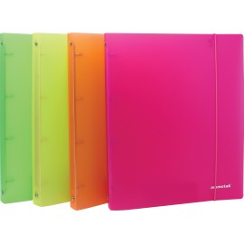 Cartelle 4 anelli Memotak PPL Fluo Soft d. 30 24 pz.