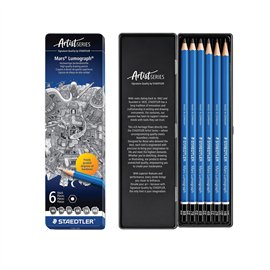 Matite Staedtler Lumograph Set 6 gradazioni medie