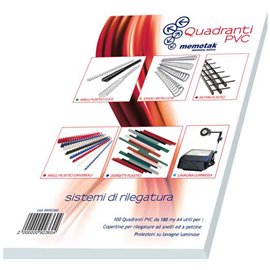 Copertine PVC Quadranti Video Memotak A4 150 M 100 pz.