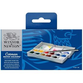 W&N Acquarelli 1/2 Godet a 12 Cotman Sketchers 0390640