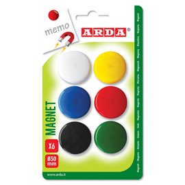 Magneti a bottone Arda diam. 30 6 pz.
