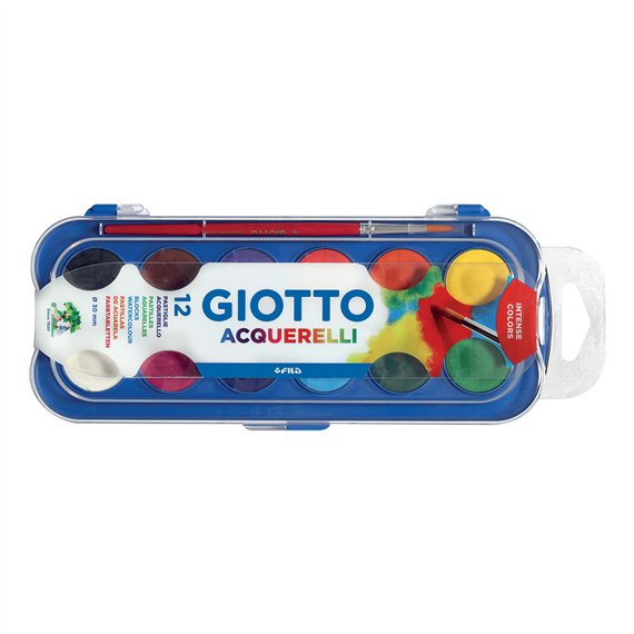 Acquerelli Giotto, scatola da 12 colori