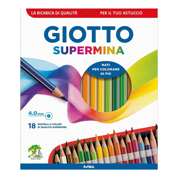 Pastelli Giotto Supermina, confezione da 18+2