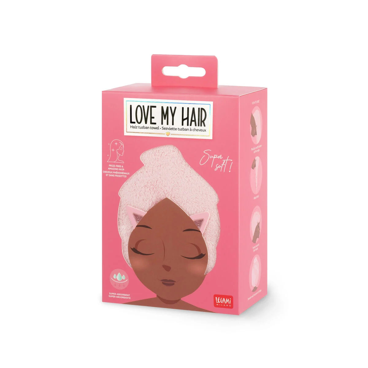Asciugamano per Capelli a Turbante  - Love My Hair