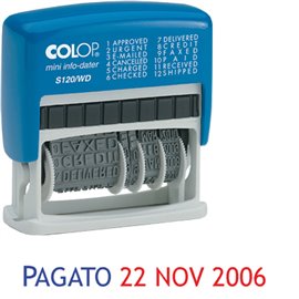 Timbri Colop Printer Datario e Polinome Mini S120WD