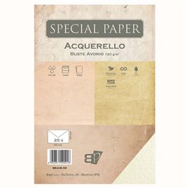 Buste Bapi Acquerello Avorio 12x18 120 gr. 25 pz.