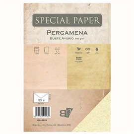 Buste Bapi Pergamena Avorio 12x18 110 gr. 25 pz.