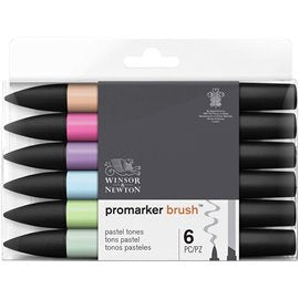 Promarker Brushmarker Set 6