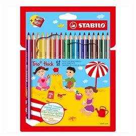 Pastelli Stabilo Trio Thick Maxi a 18 + temperino 203/2-18