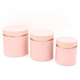 Scatole Regalo Star Everyday Set 3 pz. Tonde Macarons
