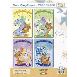 Biglietti CartoGi 25 Compleanno Bimbi 1433/G 2-3-4-5 Anni