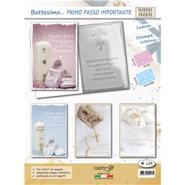 Biglietti CartoGi 25 Battesimo 1522/G Primo passo importante