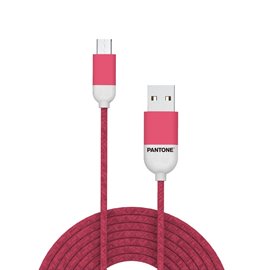 TF Pantone Cavo PT-MC001-5P USB/Micro 1,5 mt. 2,4A Rosa