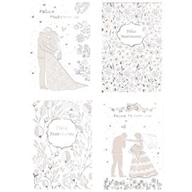 Biglietti Cecami Matrimonio / Nozze FE10165FM/12 12 pz.