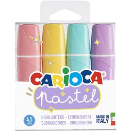 Evidenziatori Carioca Pastel a 4