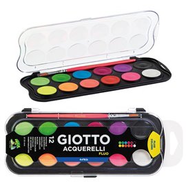 Acquarelli Giotto 30 mm a 12 Fluo