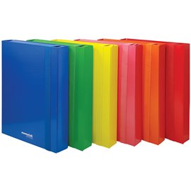 Cartelle con elastico dorso 3 Memotak Office Ass.te 6 colori