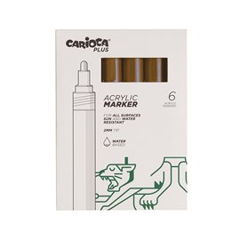 Carioca Plus Marker Acrilici 6 pz.
