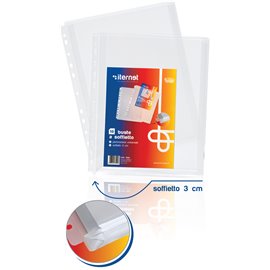 Buste 4 fori con Soffietto 10 pz.