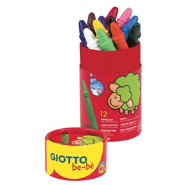 Giotto Bebe Pastelli a cera a 12 in barattolo F462100