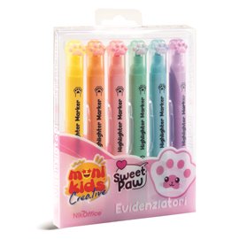 Evidenziatori Sweet Paw Monikids 12 set da 6