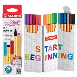 Pennarelli Stabilo Point 88 Zig Zag Deskset 8818/5 a 18 colori