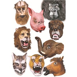 Ciao Maschera Animali in Lattice Assortiti