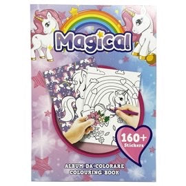 Album da Colorare 21x29 Unicorno + 160 Stickers