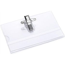 Porta Pass Pvc semirigido con spilla 91x64 50 pz.