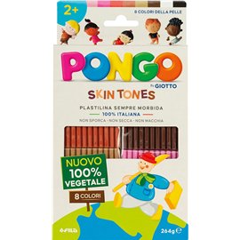 Plastilina Pongo by Giotto 264 gr. 8 Colori Skin Tones