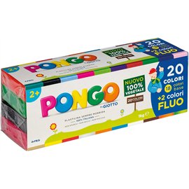 Plastilina Pongo by Giotto 1 Kg. 20 colori