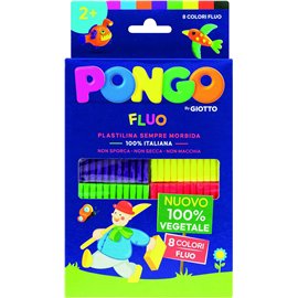 Plastilina Pongo by Giotto 264 gr. 8 Colori Fluo