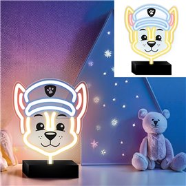Lampada Neon Led Paw Patrol con base