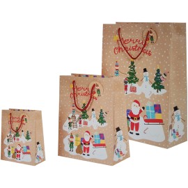 Shopper Star Natale 25 Elves Natural 26x13x32 23558