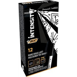 Marker Bic Intensity Nero punta tonda 12 pz.