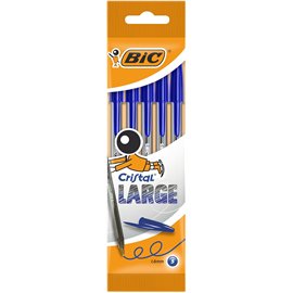 Bic Blister Cristal Large 5 pz. Blu