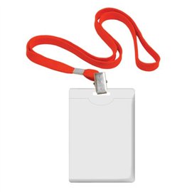 Porta Pass Forofis Verticali con laccetto rosso 9x5.8 50 pz. 91638