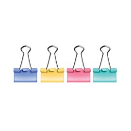 Pinze Fermacarte Colorate mm. 25 12 pz.
