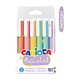 Evidenziatori Carioca Pastel a 6