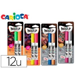 Mask Up Carioca Box da 12 blister da 2 pz. Neon e Metallic