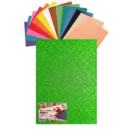 Gomma Eva 60x40x2 10 ff Glitter Fluo