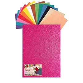 Gomma Eva 60x40x2 10 ff Glitter Fluo
