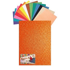 Gomma Eva 60x40x2 10 ff Glitter Fluo