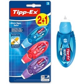 Bic Correttore a Nastro in Blister Micro Twist 2+1