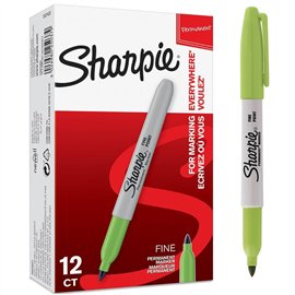 Marker Sharpie Fine Verde Lime 12 pz.