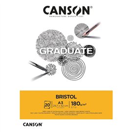 Blocchi Canson Graduate Bristol A3 20F 180 gr.