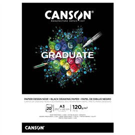 Blocchi Canson Graduate Black A3 20F 120 gr.